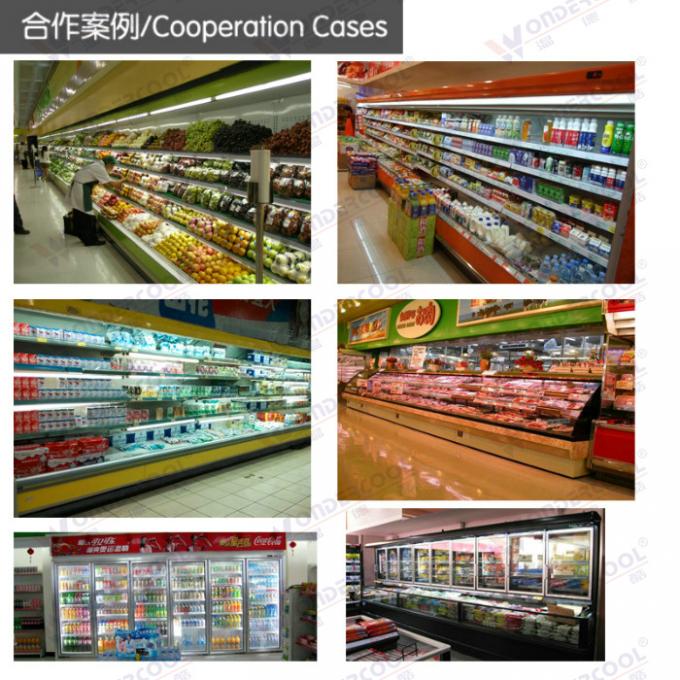 Adaptez le refroidisseur aux besoins du client de supermarché pour le réfrigérateur de fruits et légumes et le réfrigérateur et le congélateur