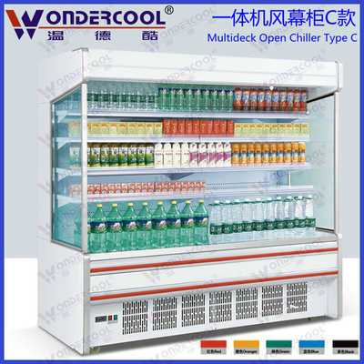 congélateur de réfrigérateur ouvert de refroidisseur de réfrigérateur de ventes de 2m de multideck commercial chaud de supermarché