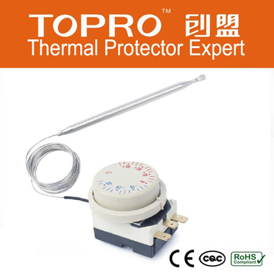 Le congélateur réglable composent -30 30 au thermostat capillaire Celsius 16A 250VAC
