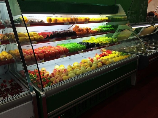 Refroidisseur ouvert de réfrigérateur de supermarché d'étalage de laiterie de plate-forme multi ouverte droite d'affichage