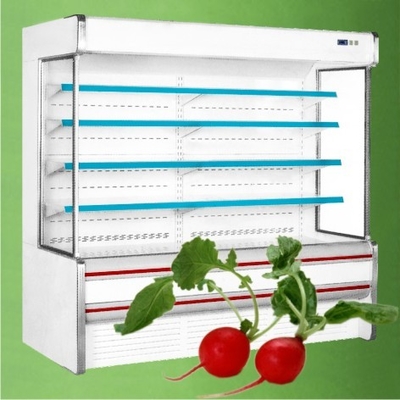 Étalage ouvert de supermarché de réfrigérateur montant blanc/rouge de la grande capacité pour le magasin