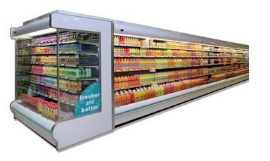 Réfrigérateur vertical ouvert multi de rideau en rideau en CE ROHS de réfrigérateur de plate-forme de supermarché