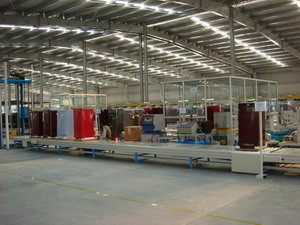 Grande chaîne de montage de Cabinet de fabrication pour produire des réfrigérateurs