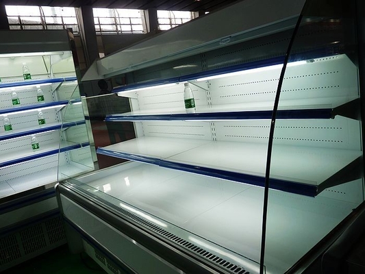 Réfrigérateur ouvert blanc de 2.5meter Multideck, refroidisseur ouvert d'étalage d'affichage de basse taille