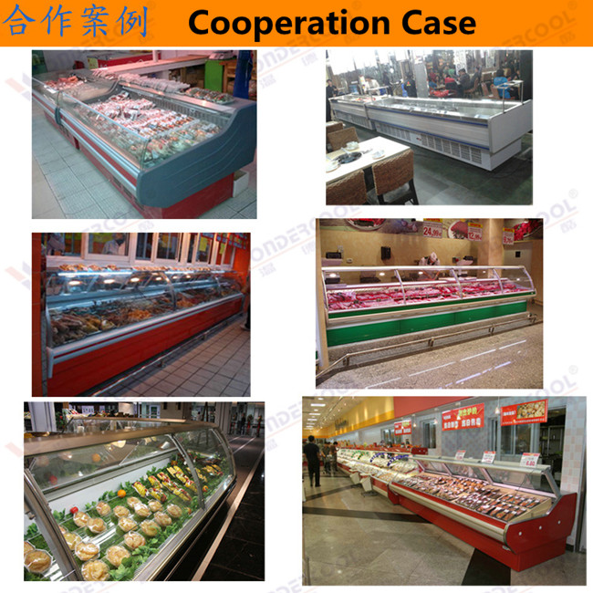 congélateur commercial d'affichage de viande de réfrigérateur d'étalage d'épicerie de supermarché de 2M