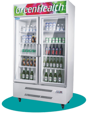 refroidisseur d'affichage de boisson de 2 portes pour l'usine d'OEM Guanzghou de boulangerie