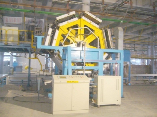 Chaîne de montage de réfrigérateur d'appareil électroménager ligne écumante de panneau rotatoire de porte