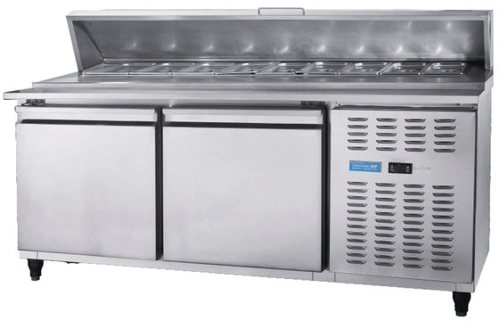 Comptoir à salades de cuisine/restaurant sous le contre- congélateur biens de 1800 x de 800 x de 1000mm