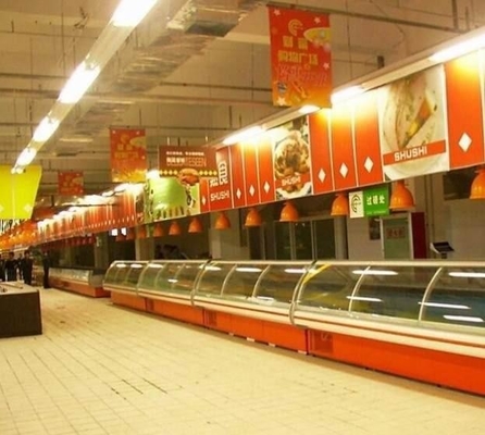 L'épicerie montre le réfrigérateur 1.2m - 30m avec les portes de levage/portes coulissantes