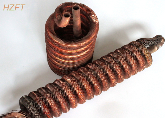 Le tube de cuivre de nickel de vaporisateur de condensateur de réfrigération love la taille d'aileron de 3.15mm